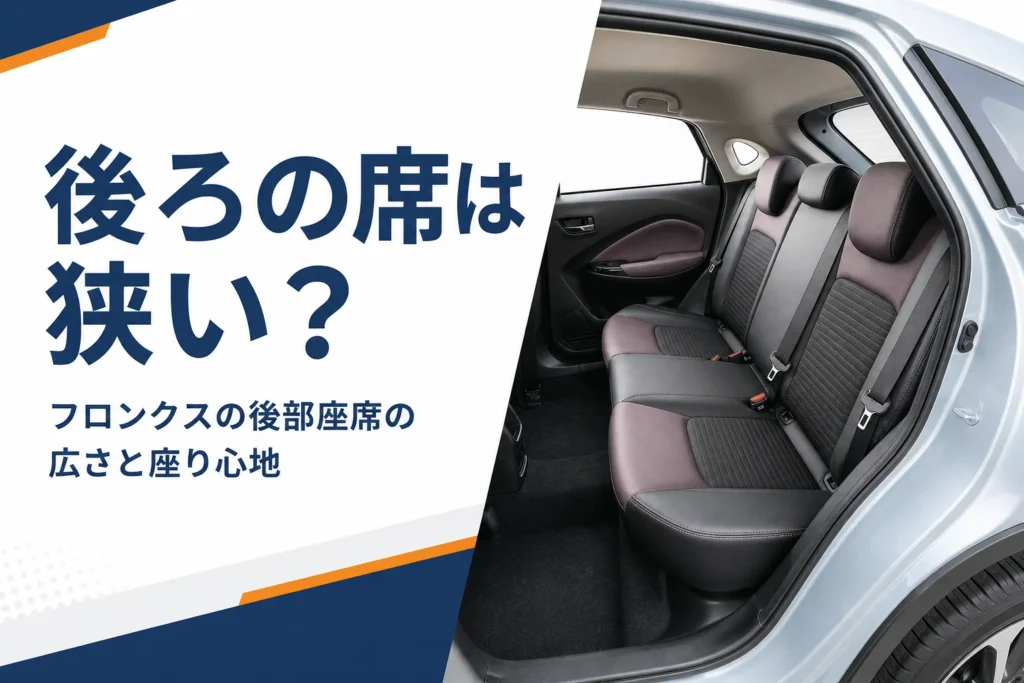 開いたドアから見たフロンクスの後部座席