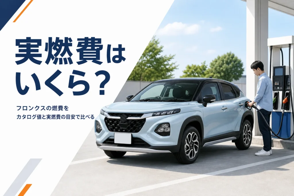 フロンクスの燃費とガソリン代を解説する記事のアイキャッチ