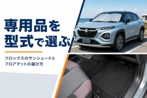 フロンクスのフロントガラスに付けたサンシェード